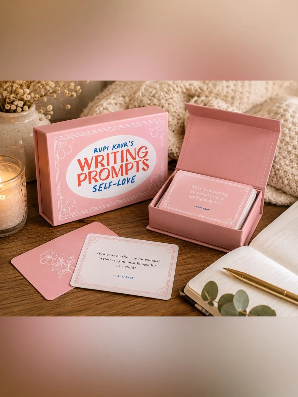 Rupi Kaur Writing Prompts Self Love Card Deck 70 Guided Journal Prompts